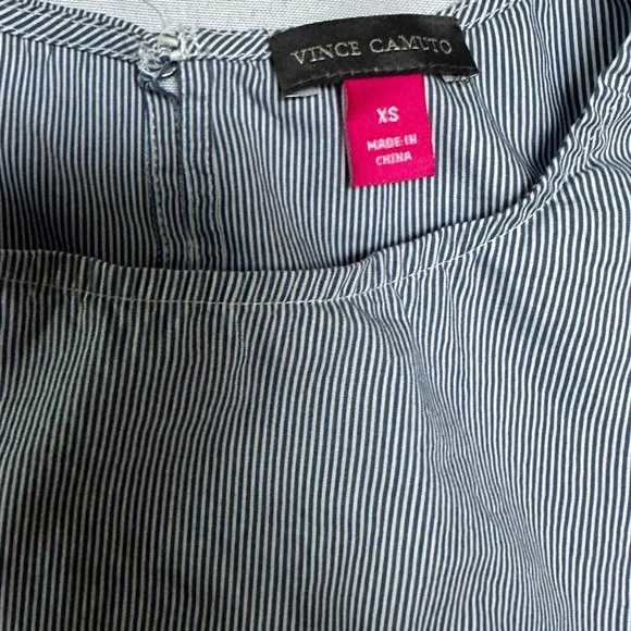 Vince Camuto Blue and White Striped Shirt - Picture 2 of 2